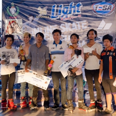 ภาพรับรางวัล Singha Light Inline skate Circuit 2014